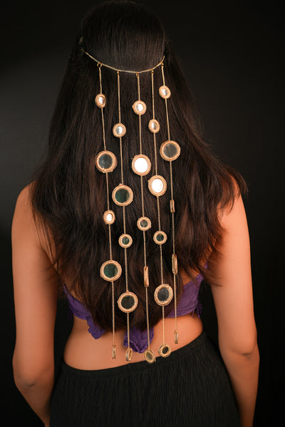 Monotone Mirror Hair Braids Navratri | Stylika