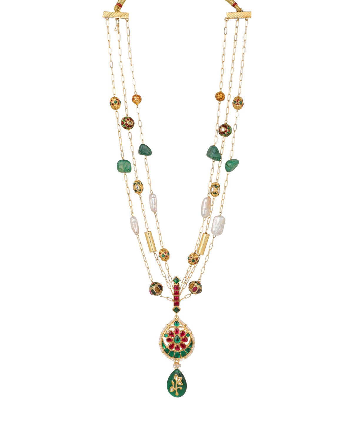 Ratna Sutra Layered Pendant Necklace | Stylika