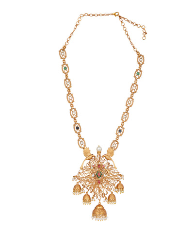 Bird Royal Jaal Jhumka Pendant Necklace | Stylika