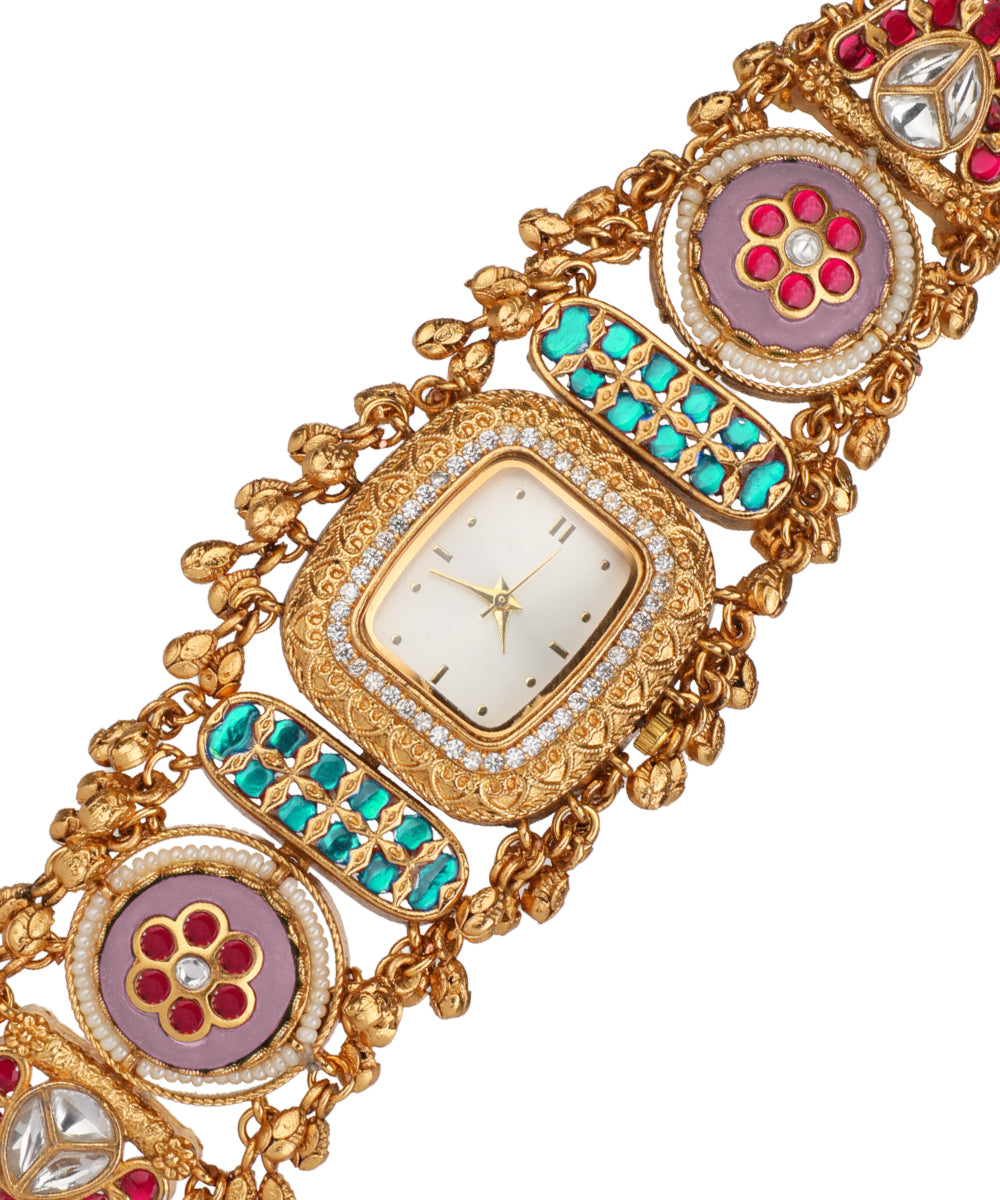 Urmila Heritage Watch (Pink+Surf) | Stylika