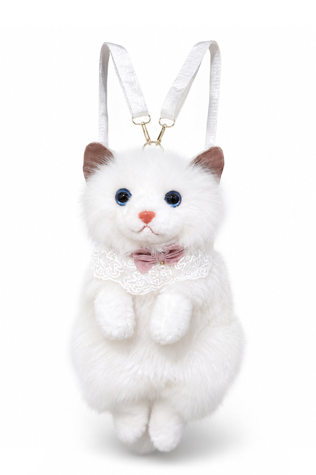 MILO Plush Cat Backpack (White) | STYLIKA – Stylika