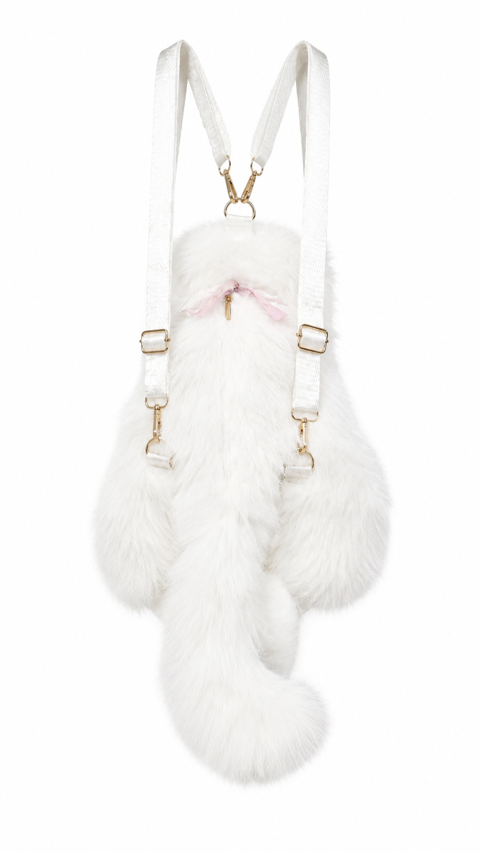 MILO Plush Cat Backpack (White) | Stylika