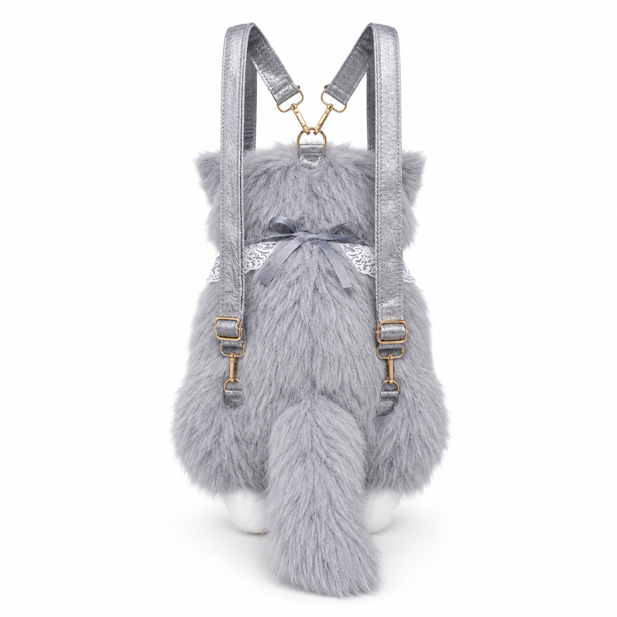 MISTY Plush Cat Backpack (Grey) | Stylika