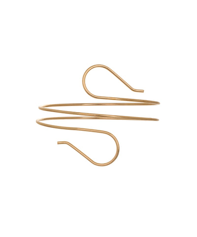 Gold-tone arm cuff with a minimalist spiral and open design