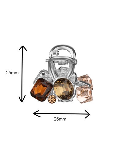 Bold Multi-Cut Stone Embellished Claw Clip | Stylika