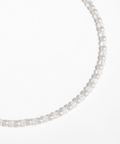 Pearl necklace on a white background