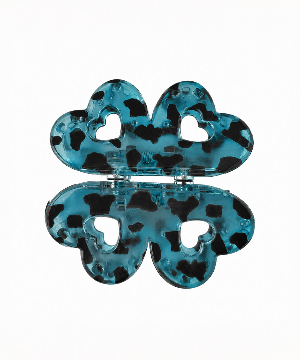 Teal Flower Magnetic Hair Clip | Stylika