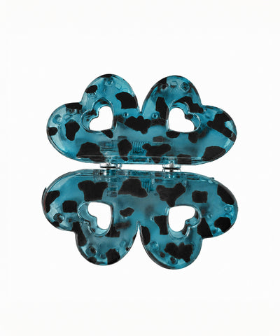 Teal Flower Magnetic Hair Clip | Stylika