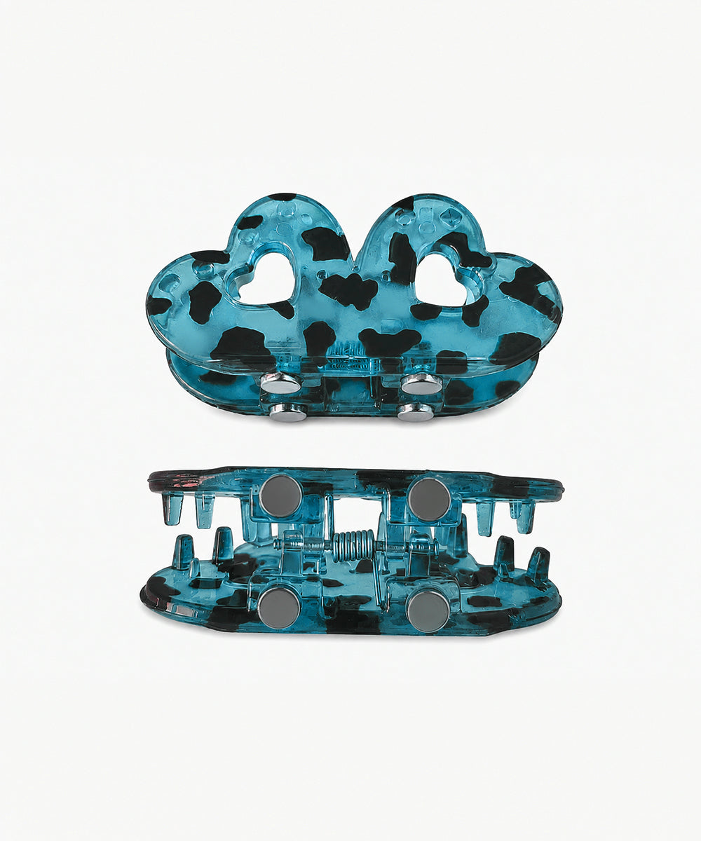 Teal Flower Magnetic Hair Clip | Stylika