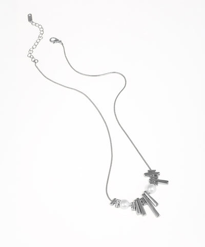 Contemporary Asymmetrical Bar Pendant Necklace | Stylika
