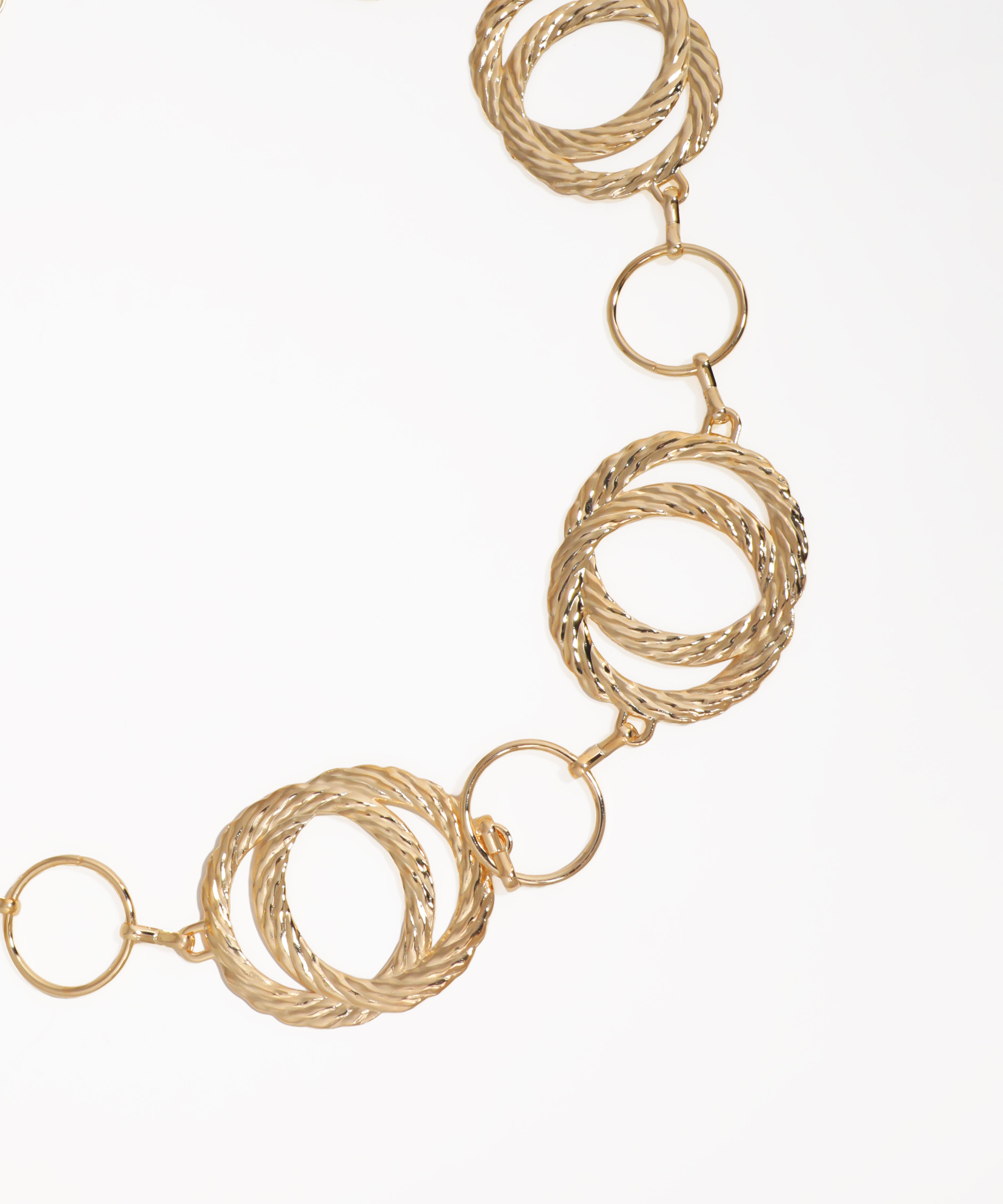 Chunky Textured Ring Waist Chain Belt | Contemporary Women's Accessory | Stylika