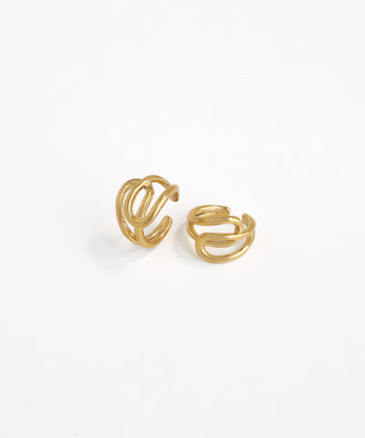 Contemporary Abstract Ribbon Dangles – Premium Gold Fashion Jewelry