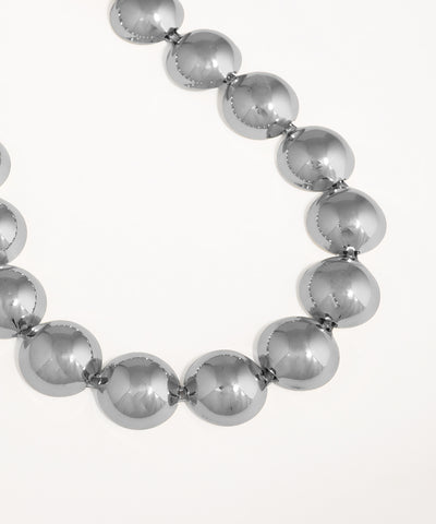 Contemporary Sculpted Dome Link Statement Necklace | Stylika