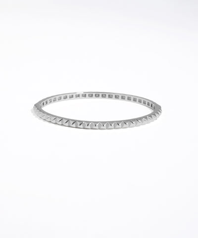 Silver bracelet on a white background