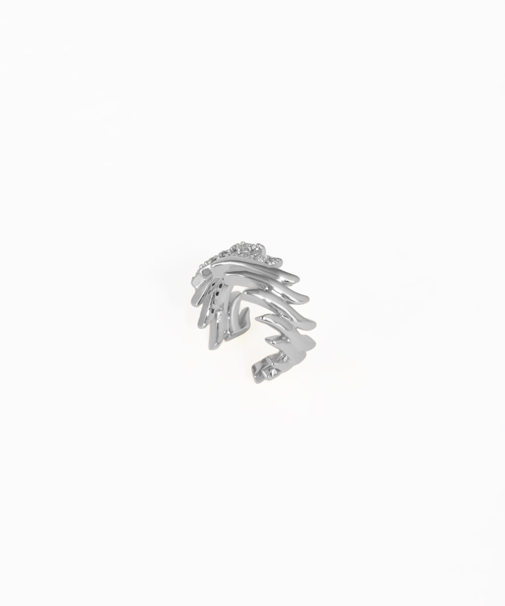 Silver hair clip on a white background