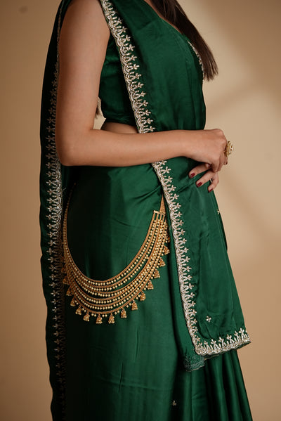 Layered Pearl Jhumka Juda (kamarband)| Stylika