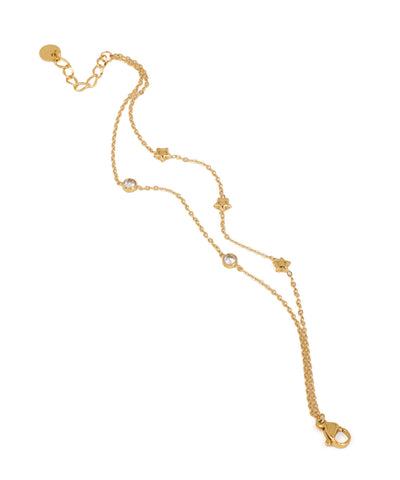 Gold necklace on a white background