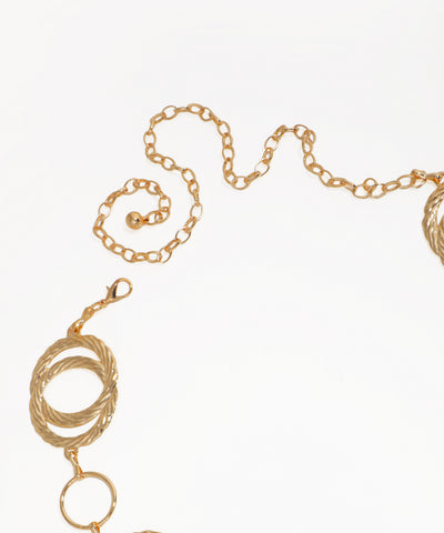 Fashion Interlocked Circle Waist Chain | Stylish Body Jewelry | Stylika
