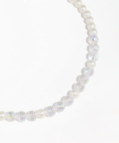 Pearl necklace on a white background
