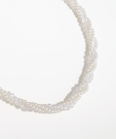 Pearl necklace on a white background