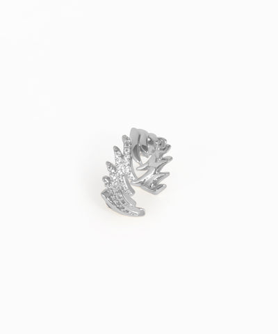 Leaf Motif Sparkle Ear Cuff | Stylika