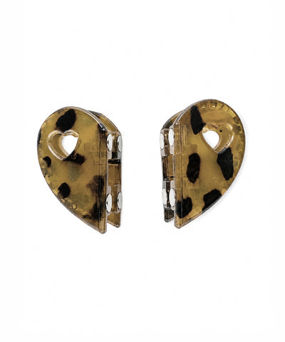 Taupe Heart Magnetic Hair Clip | Stylika