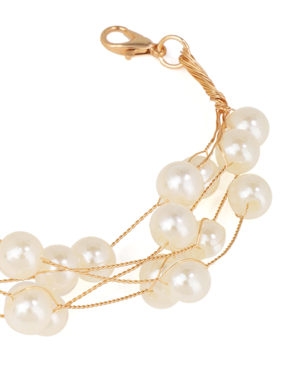 Floating Pearl-Inspired Multi-strand Bracelet | Stylika
