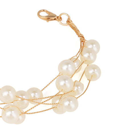 Floating Pearl-Inspired Multi-strand Bracelet | Stylika