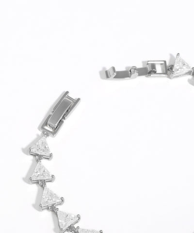 Contemporary Sparkling Triangle Link Bracelet | Stylika
