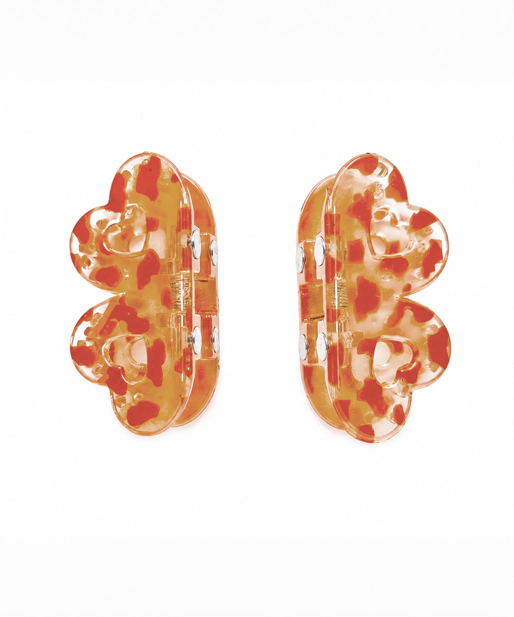 Orange Flower Magnetic Hair Clip | Stylika