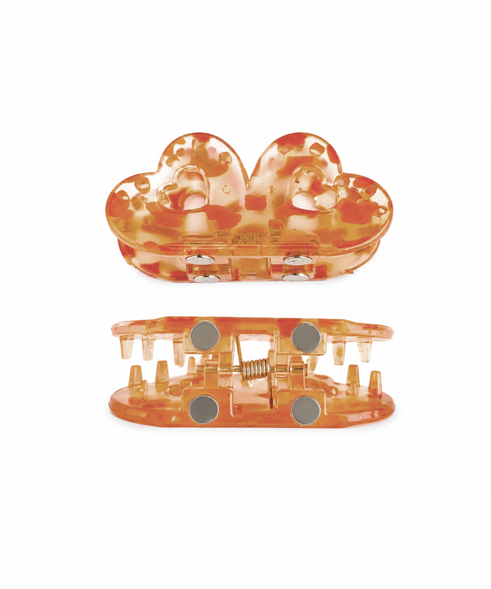 Orange Flower Magnetic Hair Clip | Stylika