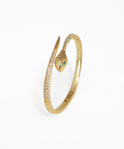 Paved Serpent Wrap Snake Bangle Kada | Stylika