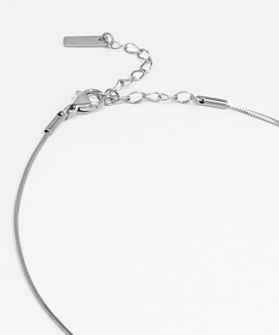 Silver bracelet on a white background