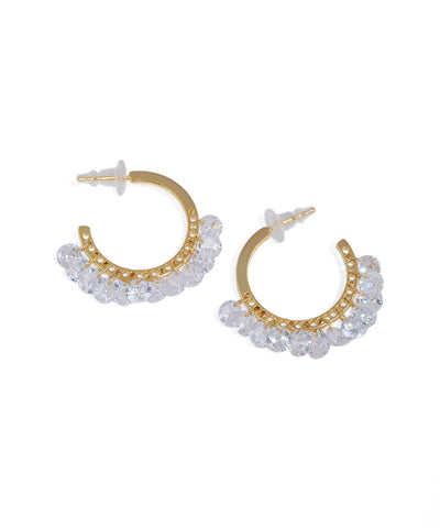 Shimmering Fringe Hoop Earrings | Stylika