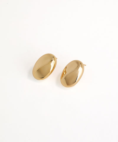 Statement Domed Stud Earrings with Curved Design | Stylika