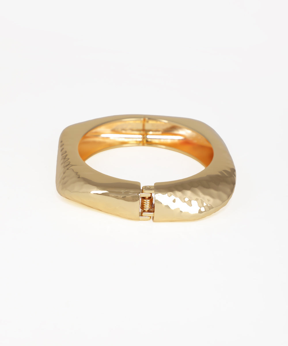 Contemporary Textured Geometric Hinged Bangle Kada | Stylika