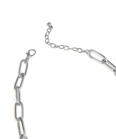 Silver chain bracelet on a white background
