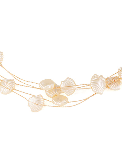 Delicate Multi-Layer Scallop Petal Necklace | Stylika