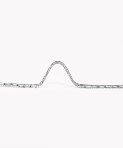 Metallic chain on a white background