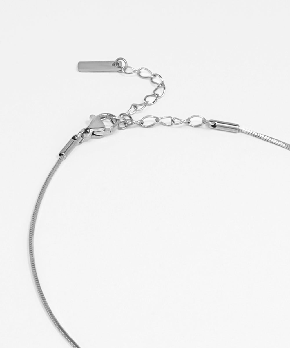 Silver bracelet on a white background