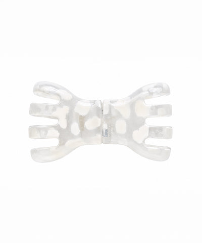 White Bow Magnetic Hair Clip | Stylika