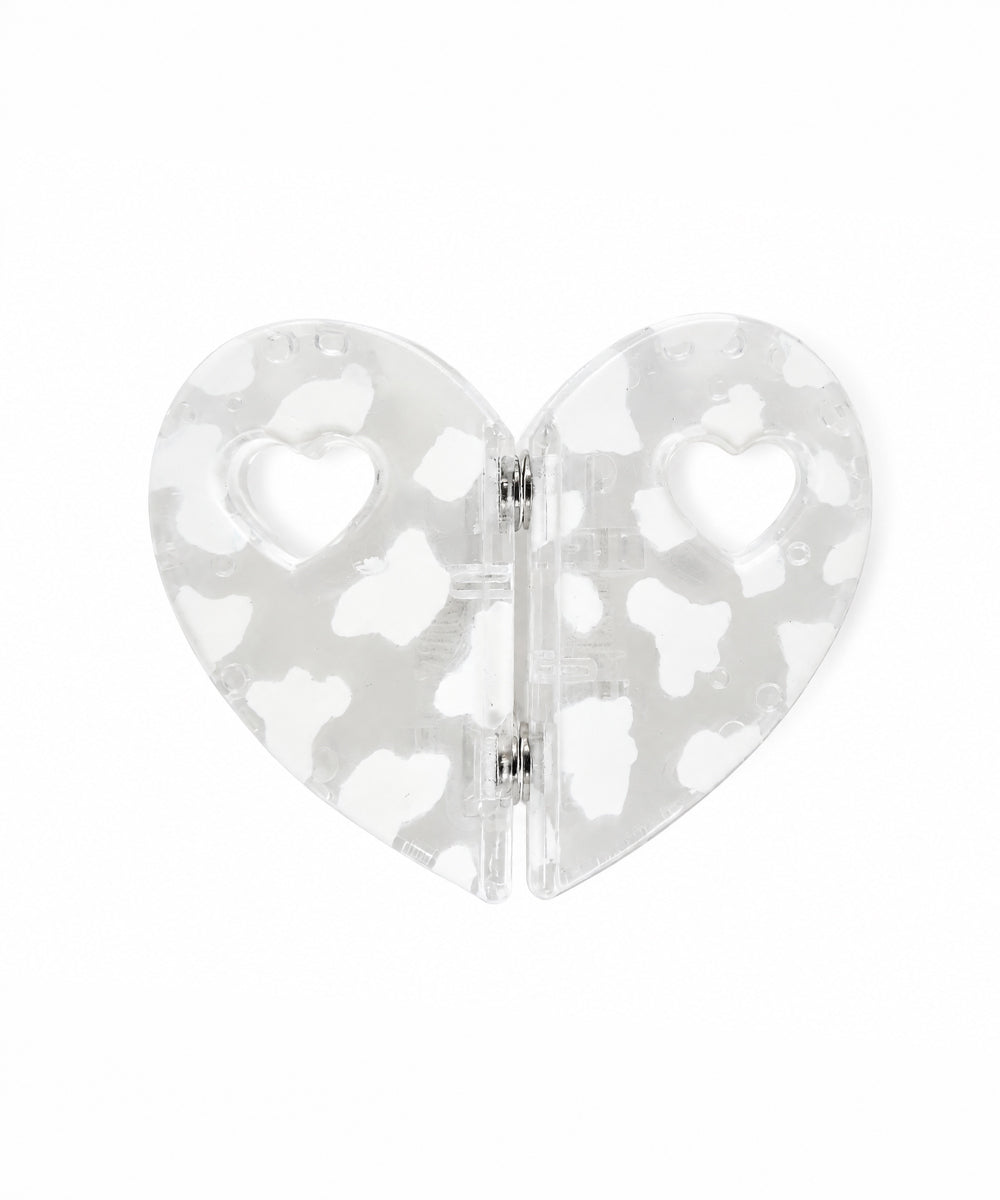 White Heart Magnetic Hair Clip | Stylika