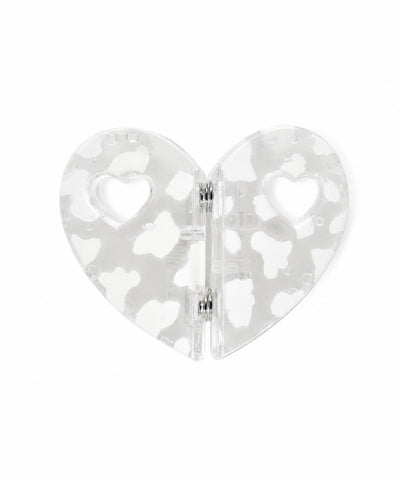White Heart Magnetic Hair Clip | Stylika
