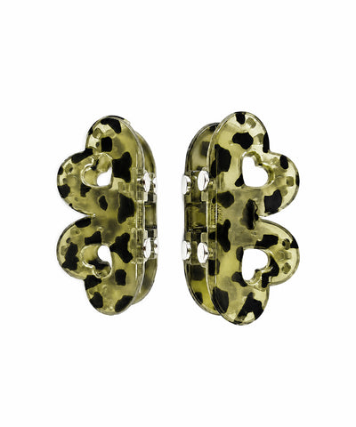 Moss green Flower Magnetic Hair Clip | Stylika