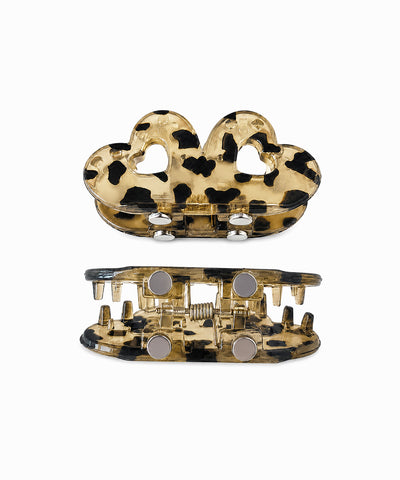 Taupe Flower Magnetic Hair Clip | Stylika