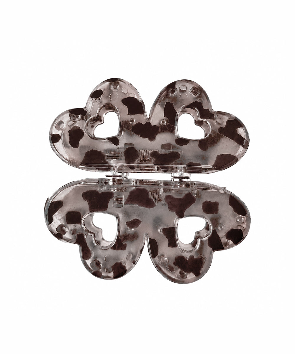 Smoky Taupe Flower Magnetic Hair Clip | Stylika