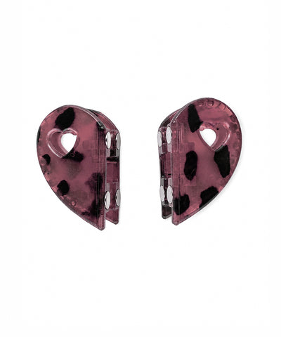 Mulberry mist Heart Magnetic Hair Clip | Stylika