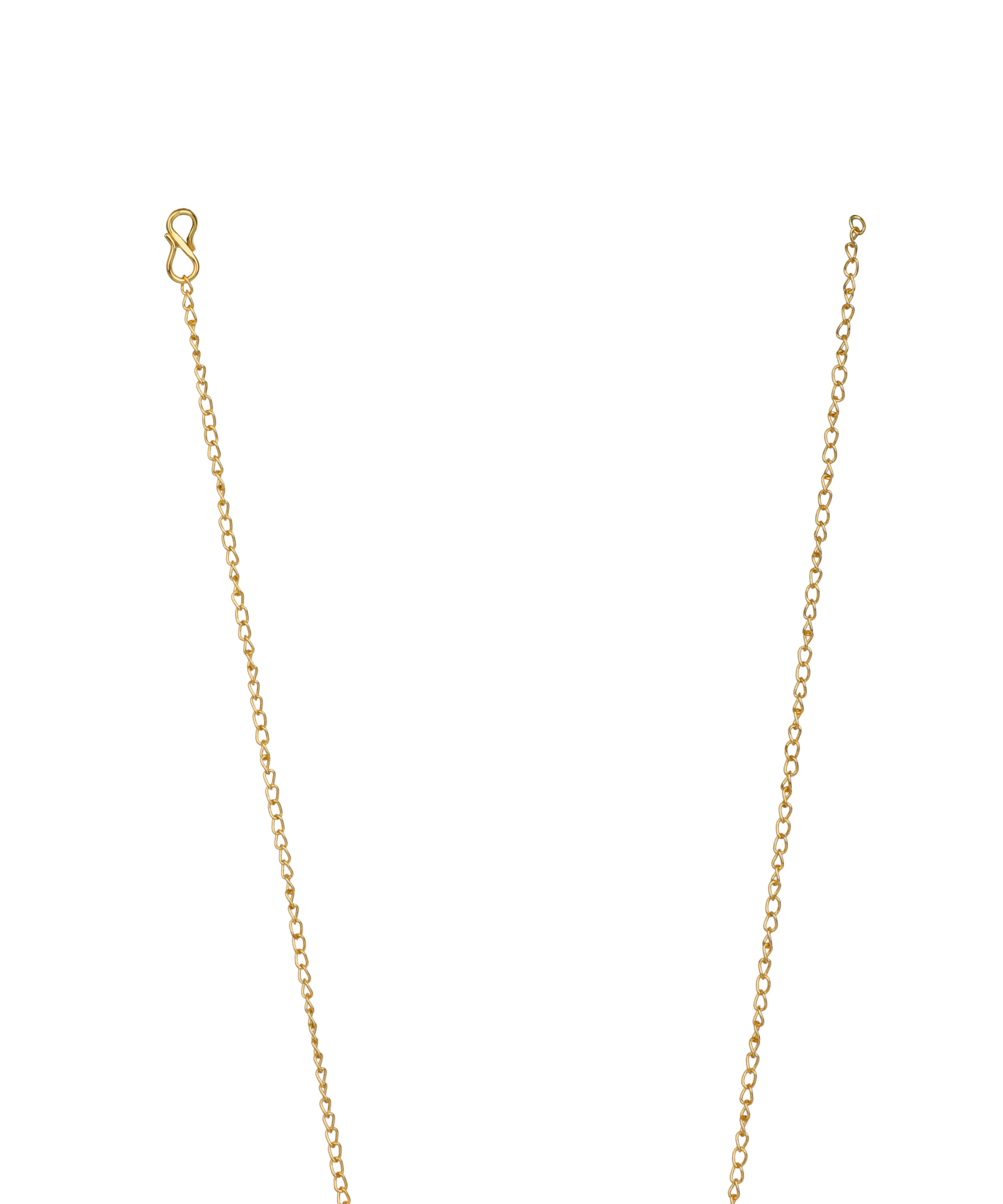 A delicate gold chain necklace with an adjustable lobster clasp and extender chain, shown against a plain white background.